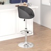 image:imageFlash Furniture Luis Contemporary Black Vinyl Adjustable Height Barstool with Barrel Back and Chrome BaseGray Vinyl