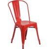 image:imageFlash Furniture Luke Commercial Grade 4 Pack Red Metal IndoorOutdoor Stackable Chair