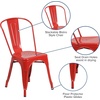 image:imageFlash Furniture Luke Commercial Grade 4 Pack Red Metal IndoorOutdoor Stackable Chair