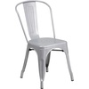 image:imageFlash Furniture Luke Commercial Grade 4 Pack Silver Metal IndoorOutdoor Stackable Chair