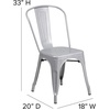 image:imageFlash Furniture Luke Commercial Grade 4 Pack Silver Metal IndoorOutdoor Stackable Chair