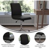 image:imageFlash Furniture Madigan Task Office Chair  Luxurious Gray LeatherSoft Upholstery  Padded MidBack and Seat  Height Adjustable Chrome Base  ArmlessBlack