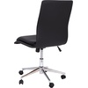 image:imageFlash Furniture Madigan Task Office Chair  Luxurious Gray LeatherSoft Upholstery  Padded MidBack and Seat  Height Adjustable Chrome Base  ArmlessBlack