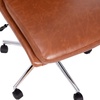 image:imageFlash Furniture Madigan Task Office Chair  Luxurious Gray LeatherSoft Upholstery  Padded MidBack and Seat  Height Adjustable Chrome Base  ArmlessBrown