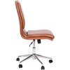 image:imageFlash Furniture Madigan Task Office Chair  Luxurious Gray LeatherSoft Upholstery  Padded MidBack and Seat  Height Adjustable Chrome Base  ArmlessBrown