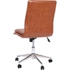 image:imageFlash Furniture Madigan Task Office Chair  Luxurious Gray LeatherSoft Upholstery  Padded MidBack and Seat  Height Adjustable Chrome Base  ArmlessBrown