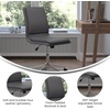 image:imageFlash Furniture Madigan Task Office Chair  Luxurious Gray LeatherSoft Upholstery  Padded MidBack and Seat  Height Adjustable Chrome Base  ArmlessGrey