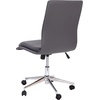 image:imageFlash Furniture Madigan Task Office Chair  Luxurious Gray LeatherSoft Upholstery  Padded MidBack and Seat  Height Adjustable Chrome Base  ArmlessGrey