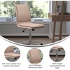 image:imageFlash Furniture Madigan Task Office Chair  Luxurious Gray LeatherSoft Upholstery  Padded MidBack and Seat  Height Adjustable Chrome Base  ArmlessTaupe