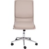 image:imageFlash Furniture Madigan Task Office Chair  Luxurious Gray LeatherSoft Upholstery  Padded MidBack and Seat  Height Adjustable Chrome Base  ArmlessTaupe