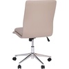 image:imageFlash Furniture Madigan Task Office Chair  Luxurious Gray LeatherSoft Upholstery  Padded MidBack and Seat  Height Adjustable Chrome Base  ArmlessTaupe