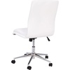 image:imageFlash Furniture Madigan Task Office Chair  Luxurious Gray LeatherSoft Upholstery  Padded MidBack and Seat  Height Adjustable Chrome Base  ArmlessWhite