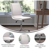 image:imageFlash Furniture Madigan Task Office Chair  Luxurious Gray LeatherSoft Upholstery  Padded MidBack and Seat  Height Adjustable Chrome Base  ArmlessWhite