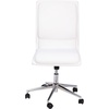 image:imageFlash Furniture Madigan Task Office Chair  Luxurious Gray LeatherSoft Upholstery  Padded MidBack and Seat  Height Adjustable Chrome Base  ArmlessWhite