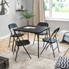 image:imageFlash Furniture Madison 5Piece Folding Card Table and Chairs Set Portable Event Table and Chairs Set BlackBlack