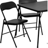 image:imageFlash Furniture Madison 5Piece Folding Card Table and Chairs Set Portable Event Table and Chairs Set BlackBlack