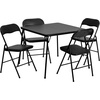 image:imageFlash Furniture Madison 5Piece Folding Card Table and Chairs Set Portable Event Table and Chairs Set BlackBlack