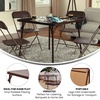 image:imageFlash Furniture Madison 5Piece Folding Card Table and Chairs Set Portable Event Table and Chairs Set BlackBrown