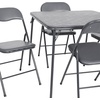 image:imageFlash Furniture Madison 5Piece Folding Card Table and Chairs Set Portable Event Table and Chairs Set BlackGrey
