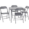 image:imageFlash Furniture Madison 5Piece Folding Card Table and Chairs Set Portable Event Table and Chairs Set BlackGrey
