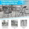 image:imageFlash Furniture Madison 5Piece Folding Card Table and Chairs Set Portable Event Table and Chairs Set BlackGrey