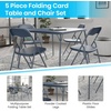 image:imageFlash Furniture Madison 5Piece Folding Card Table and Chairs Set Portable Event Table and Chairs Set BlackNavy