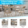 image:imageFlash Furniture Madison 5Piece Folding Card Table and Chairs Set Portable Event Table and Chairs Set BlackTan