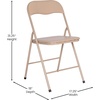 image:imageFlash Furniture Madison 5Piece Folding Card Table and Chairs Set Portable Event Table and Chairs Set BlackTan