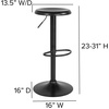 image:imageFlash Furniture Madrid Series Adjustable Height Retro Metal Barstool with Footrest Backless Adjustable Bar or Counter Height Swivel Stool GoldBlack