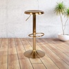 image:imageFlash Furniture Madrid Series Adjustable Height Retro Metal Barstool with Footrest Backless Adjustable Bar or Counter Height Swivel Stool GoldGold