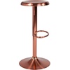 image:imageFlash Furniture Madrid Series Adjustable Height Retro Metal Barstool with Footrest Backless Adjustable Bar or Counter Height Swivel Stool GoldRose Gold