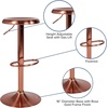 image:imageFlash Furniture Madrid Series Adjustable Height Retro Metal Barstool with Footrest Backless Adjustable Bar or Counter Height Swivel Stool GoldRose Gold