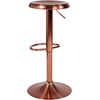 image:imageFlash Furniture Madrid Series Adjustable Height Retro Metal Barstool with Footrest Backless Adjustable Bar or Counter Height Swivel Stool GoldRose Gold
