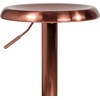 image:imageFlash Furniture Madrid Series Adjustable Height Retro Metal Barstool with Footrest Backless Adjustable Bar or Counter Height Swivel Stool GoldRose Gold