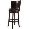 image:imageFlash Furniture Mark 29 High Cappuccino Wood Barstool with Panel Back and Black LeatherSoft Swivel SeatCappuccino