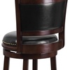 image:imageFlash Furniture Mark 29 High Cappuccino Wood Barstool with Panel Back and Black LeatherSoft Swivel SeatCappuccino