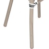 image:imageFlash Furniture Marseille IndoorOutdoor Commercial Bistro Stack Chair  Curved Arms  Black Textilene Back and Seat  NAT Bamboo Print Metal Frame  Set of 2Black  WhiteLight Natural Frame