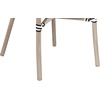 image:imageFlash Furniture Marseille IndoorOutdoor Commercial Bistro Stack Chair  Curved Arms  BlackWhite Textilene Back and Seat  LT NAT Bamboo Print Metal FrameBlack  WhiteLight Natural Frame