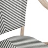 image:imageFlash Furniture Marseille IndoorOutdoor Commercial Bistro Stack Chair  Curved Arms  BlackWhite Textilene Back and Seat  LT NAT Bamboo Print Metal FrameBlack  WhiteLight Natural Frame