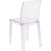 image:imageFlash Furniture McKenna 4 Pack Ghost Chair with Square Back in Transparent CrystalSet of 1