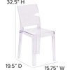 image:imageFlash Furniture McKenna 4 Pack Ghost Chair with Square Back in Transparent CrystalSet of 4