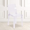 image:imageFlash Furniture McKenna 4 Pack Ghost Chair with Square Back in Transparent CrystalSet of 4