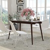 image:imageFlash Furniture Meriden 315 x 55 Rectangular Solid Walnut Wood Table with Clear Glass TopClear TopEspresso Frame