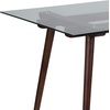 image:imageFlash Furniture Meriden 315 x 55 Rectangular Solid Walnut Wood Table with Clear Glass TopClear TopWalnut Frame