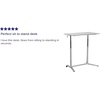 image:imageFlash Furniture Merritt SitDown StandUp Dark Wood Grain Computer Ergonomic Desk with 37375W Top Adjustable Range 29  4075Light Gray