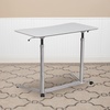 image:imageFlash Furniture Merritt SitDown StandUp Dark Wood Grain Computer Ergonomic Desk with 37375W Top Adjustable Range 29  4075Light Gray