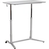 image:imageFlash Furniture Merritt SitDown StandUp Dark Wood Grain Computer Ergonomic Desk with 37375W Top Adjustable Range 29  4075Light Gray