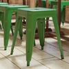 image:imageFlash Furniture Metal Dining Table Height Stool  Backless Red Kai Commercial Grade Stool  18 Inch Stackable Dining Chair  Set of 4Green