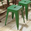 image:imageFlash Furniture Metal Dining Table Height Stool  Backless Red Kai Commercial Grade Stool  18 Inch Stackable Dining Chair  Set of 4Green