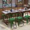 image:imageFlash Furniture Metal Dining Table Height Stool  Backless Red Kai Commercial Grade Stool  18 Inch Stackable Dining Chair  Set of 4Green